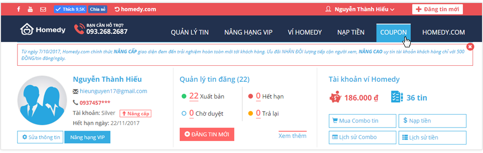 Sử dụng Coupon